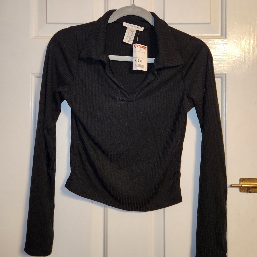 Collared Black Long Sleeve